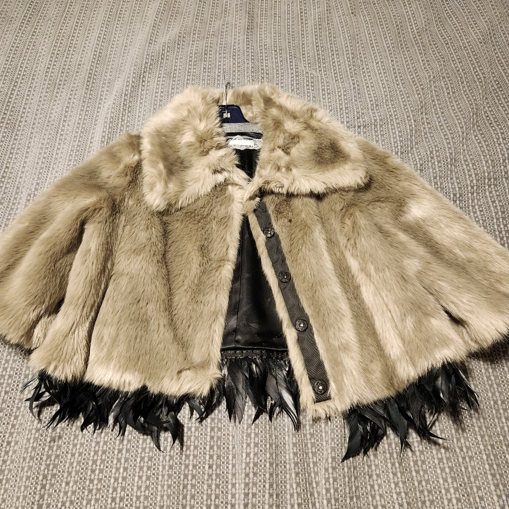 Patrizia Pepe Grey Faux Fur Jacket